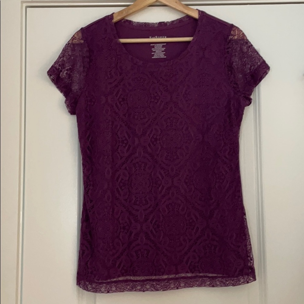 NWT Purple Short Sleeve Shirt by Van Heusen